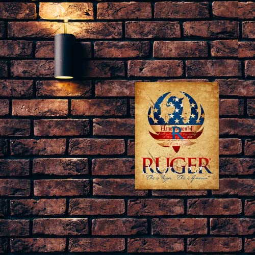 Desperate Enterprises Ruger - 2nd Amendment Tin Sign - Nostalgic Vintage Metal Wall Decor - Made in USA