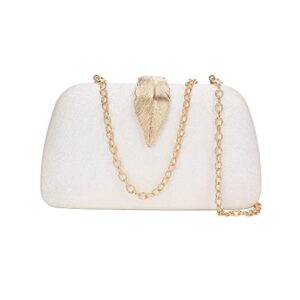 hupifaz evening clutch – small clutch purses for women wedding and party, women’s evening handbags formal evening bag (white)