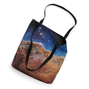 Carina Nebula JWST NASA James Webb Space Telescope Tote Bag