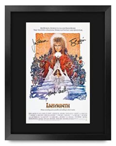 hwc trading framed 11″ x 14″ print – labyrinth david bowie gifts mounted printed poster signed autograph picture for movie memorabilia fans