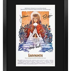 HWC Trading Framed 11" x 14" Print - Labyrinth David Bowie Gifts Mounted Printed Poster Signed Autograph Picture for Movie Memorabilia Fans