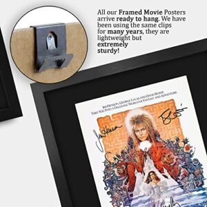 HWC Trading Framed 11" x 14" Print - Labyrinth David Bowie Gifts Mounted Printed Poster Signed Autograph Picture for Movie Memorabilia Fans