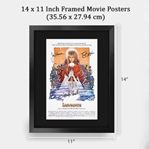 HWC Trading Framed 11" x 14" Print - Labyrinth David Bowie Gifts Mounted Printed Poster Signed Autograph Picture for Movie Memorabilia Fans