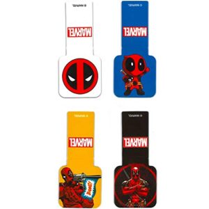 ata-boy deadpool bookmark, marvel magnetic bookmarks (4 set) deadpool assort gifts & merchandise…