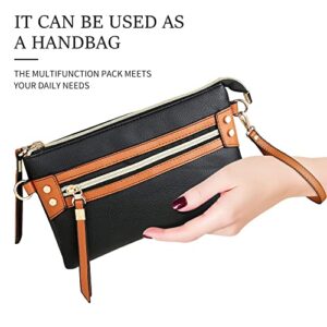 ACNFS Crossbody Bag Shoulder bags for Women, Small Handbag Leather Wristlet Clutch Cellphone Wallet with 2 Detachable Straps