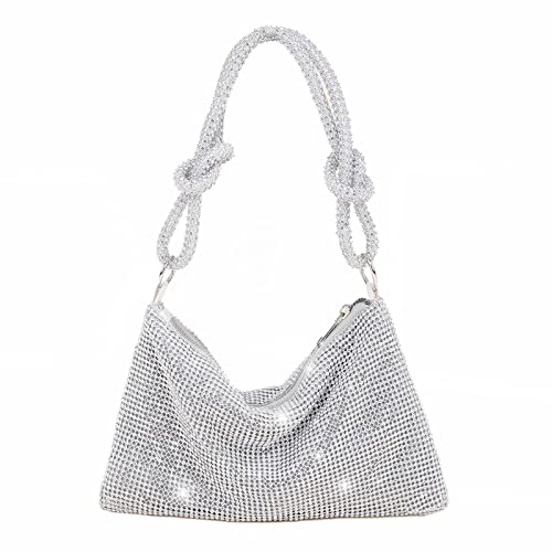 VODIU Rhinestone Purse Crystal Evening Clutch Bag For Women Glitter Handbag Shiny Shoulder Bags Tote