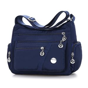 sulcet crossbody bag for women nylon shoulder purse roomy multiple pockets bag large capacity messenger satchel