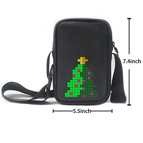 LED Crossbody Bag with Bluetooth & Programmable, Mini Messenger Shoulder Handbag Wallet With Full-Color Screen, Small Crossbody Cell Phone Purse for Women