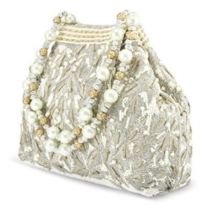Aheli Potli Bags for Women Evening Bag Clutch Ethnic Bride Purse with Drawstring (P65W)