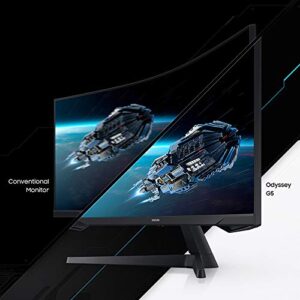SAMSUNG 34-Inch Odyssey G5 Ultra-Wide Gaming Monitor with 1000R Curved Screen, 165Hz, 1ms, FreeSync Premium, WQHD (LC34G55TWWNXZA, 2020 Model), Black