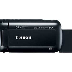 Canon VIXIA HF R800 Portable Video Camera Camcorder with Audio Input(Microphone), 3.0-Inch Touch Panel LCD, Digic DV 4 Image Processor, 57x Advanced Zoom, and Full HD CMOS Sensor, Black