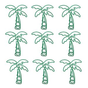 30pcs coconut tree shape paper clips green palm tree bookmarks planner clips for office school supplies birthday wedding decoration