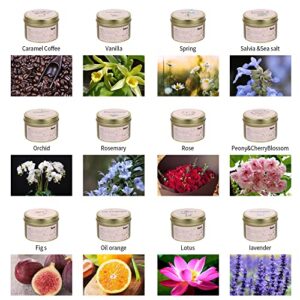 Flower & Wood Scented Candles Gift Set of 12 & 6 Pack Bulk