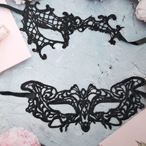 TIHOOD 30PCS Lace Mask Masquerade Venetian Eyemask Halloween Sexy Woman Lace Mask for Halloween Masquerade Carnival Party Costume Ball