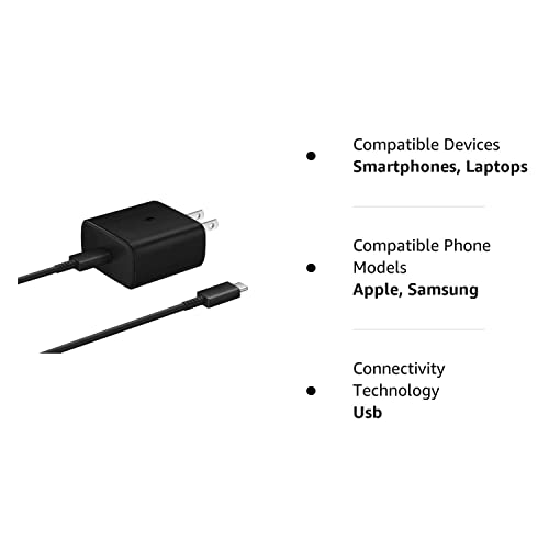 Samsung Official 45W USB-C Super Fast Charging Wall Charger (Black)