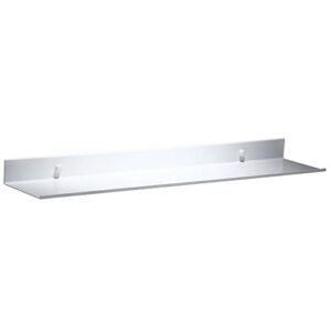 fhy white metal wall mounted floating shelves ledge,space saving rustproof aluminum bathroom shelf wall mount shelving extra strong floating shelves storage rack(30cm,pack of 1pcs)