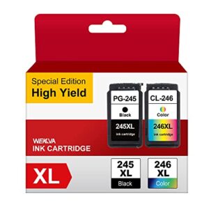 245xl 246xl combo pack replacement for canon ink cartridges 245 and 246 245xl 246xl works with canon pixma mx490 mx492 mg2522 mg3022 mg2520 ts3100 ts3122 ts3300 ts3322 tr4522 (1 black,1 tri-color)