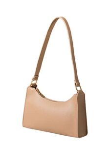 gorglitter shoulder bags for women hobo tote handbag mini clutch purse with zip closure khaki one size