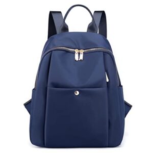 mukjhoi women backpack purse waterproof lightweight fashion casual travel ladies shoulder bag daypack-blue