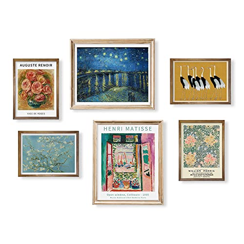 Eclectic Decor Wall Art Print - Matisse Van Gogh Japan Morris Painting - Maximalist Room Decor - Modern Contemporary Museum Picture - Abstract Boho Print Bedroom Living Room - Aesthetic Aura Poster