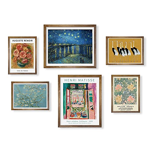 Eclectic Decor Wall Art Print - Matisse Van Gogh Japan Morris Painting - Maximalist Room Decor - Modern Contemporary Museum Picture - Abstract Boho Print Bedroom Living Room - Aesthetic Aura Poster