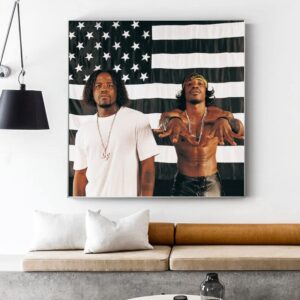 outkast “stankonia” art music album canvas poster hd print home wall decor, 16×16 inches, unframed