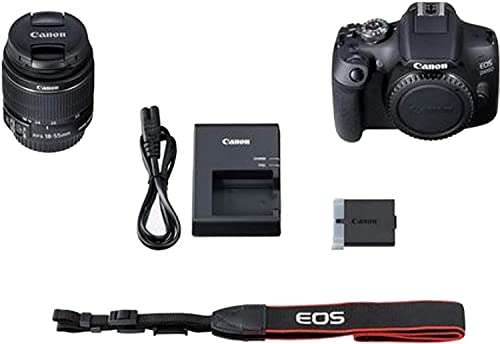 Ultimate Deals Canon EOS 2000D (Rebel T7) DSLR Camera w/Canon EF-S 18-55mm F/3.5-5.6 Zoom Lens + Case + 32GB Memory Card + TopKnotch Kit (Renewed)