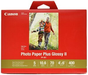 canonink photo paper plus glossy ii 4″ x 6″ 400 sheets (1432c007)