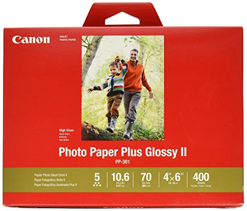 CanonInk Photo Paper Plus Glossy II 4" x 6" 400 Sheets (1432C007)