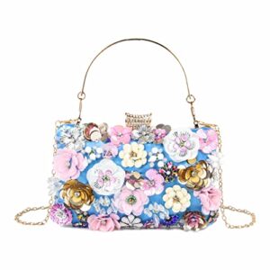 lanpet women clutches flower evening handbag chain strap shoulder bag