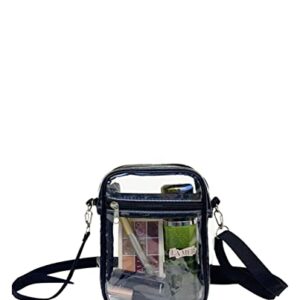 FASHLOVE Clear Purse Bag, Bag Tote Stadium Approved Clear Crossbody bag Sports Concerts Festivals