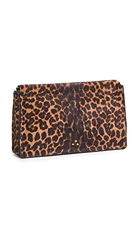 Jerome Dreyfuss Women's Clic Clac L Clutch, Leopard, Print, Brown, One Size