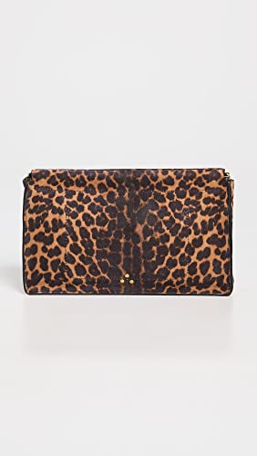 Jerome Dreyfuss Women's Clic Clac L Clutch, Leopard, Print, Brown, One Size