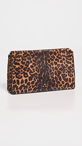 Jerome Dreyfuss Women's Clic Clac L Clutch, Leopard, Print, Brown, One Size