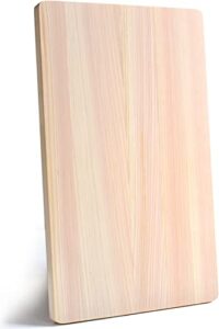 japanese hinoki cutting board – small – natural cypress wood cutting board, kitchen chopping board, high durability, made in japan (14.17×8.66×0.59 inch) (small)