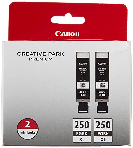 Canon PGI-250XL Black Twin Pack Compatible to MG6320, iP7220 & MG5420, MX922, MG7120, MG6420, MG5520, MG7520, MG6620, MG5620