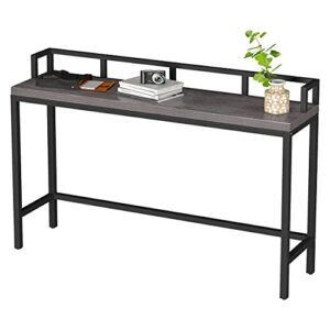 Yusong 47" Long Sofa Table, Narrow Console Table Behind Couch, Tall Bar Tables Enterway Table, Small Skinny Foyer Table for Living Room Home Office Bar, Grey