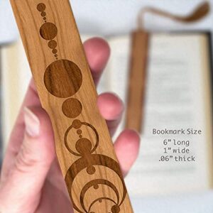 Crop Circles Laser Engraved Handmade Wooden Bookmark - Also Available with Personalization - Made in USA