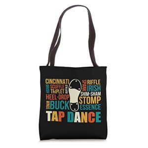 tap dance dancing studio dance practice tote bag