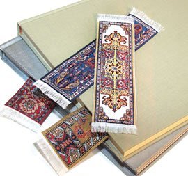 Oriental Carpet Bookmarks Ifsahan - Authentic Woven Carpet - RUG BOOKMARKS - Beautiful, Elegant, Woven Cloth Bookmarks! Best Gifts for Men Women Adults Teens Teachers & Librarians!