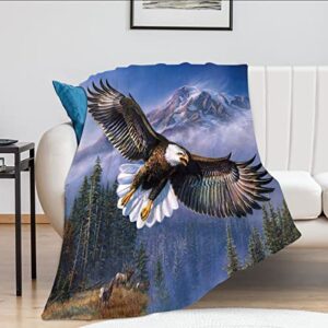 bald eagle blanket american eagle decor throw blanket bald eagle blanket gifts for men super warm soft plush lightweight fleece flannel blanket winter couch bedding blanket for kids adults 40″x50″