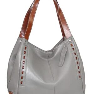 Nino Bossi Handbags Alyssa Satchel (Stone)