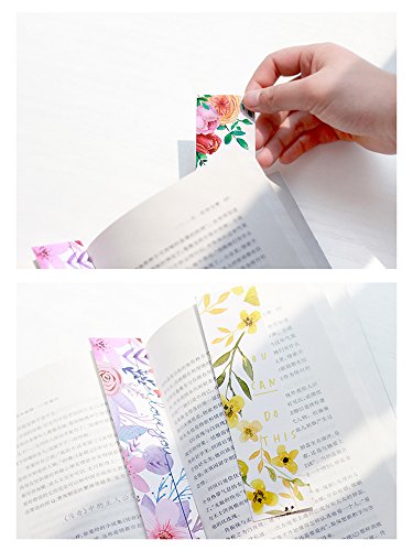 Flower Poetry Theme Colorful Bookmarks, 30 PCS (Flower Poetry)