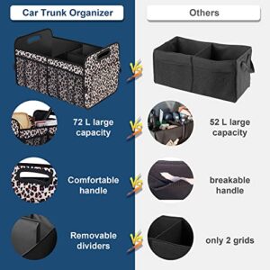 Femuar Car Trunk Organizer,Car Storage Organizer with 72L Large Capacity Waterproof Collapsible and 11 Pockets,Trunk Organizer for Car Suv/Jeep/Sedan…