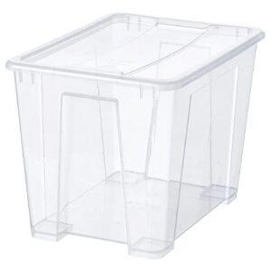 i-k-e-a samla transparent box with lid, clear 15 ¼x11x11 inches 6 gallon