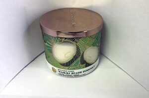 bath & body works, white barn 3-wick candle w/essential oils – 14.5 oz – 2022 spring scents (waikiki beach coconut)