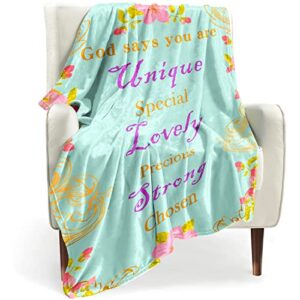 simplive christian gifts for women religious gifts 50×60 inch throw blanket with inspirational thoughts and prayers-religious throw blanket catholic gifts birthday gifts spiritual gifts for women
