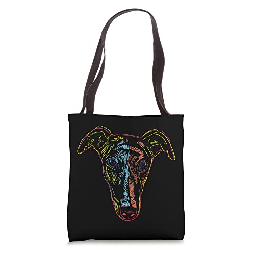 Colorful Sighthound Dog Galgo Espanol Tote Bag