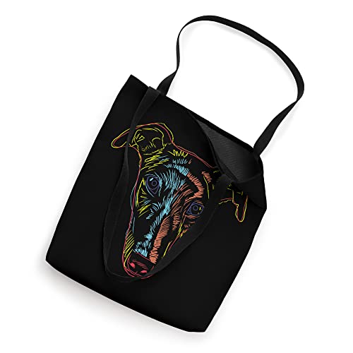 Colorful Sighthound Dog Galgo Espanol Tote Bag