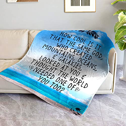 Simplive Christian Gifts for Women Religious Gifts 50x60 inch Throw Blanket with Inspirational Thoughts and Prayers-Religious Throw Blanket Catholic Gifts Birthday Gifts Spiritual Gifts for Women